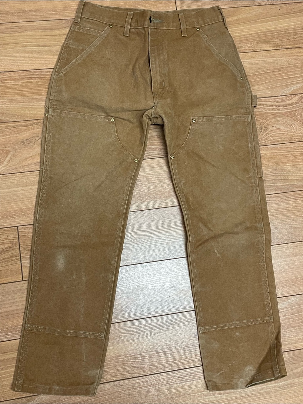 Men's Carhartt Brown Work Pants - Durable Canvas Carpenter Style